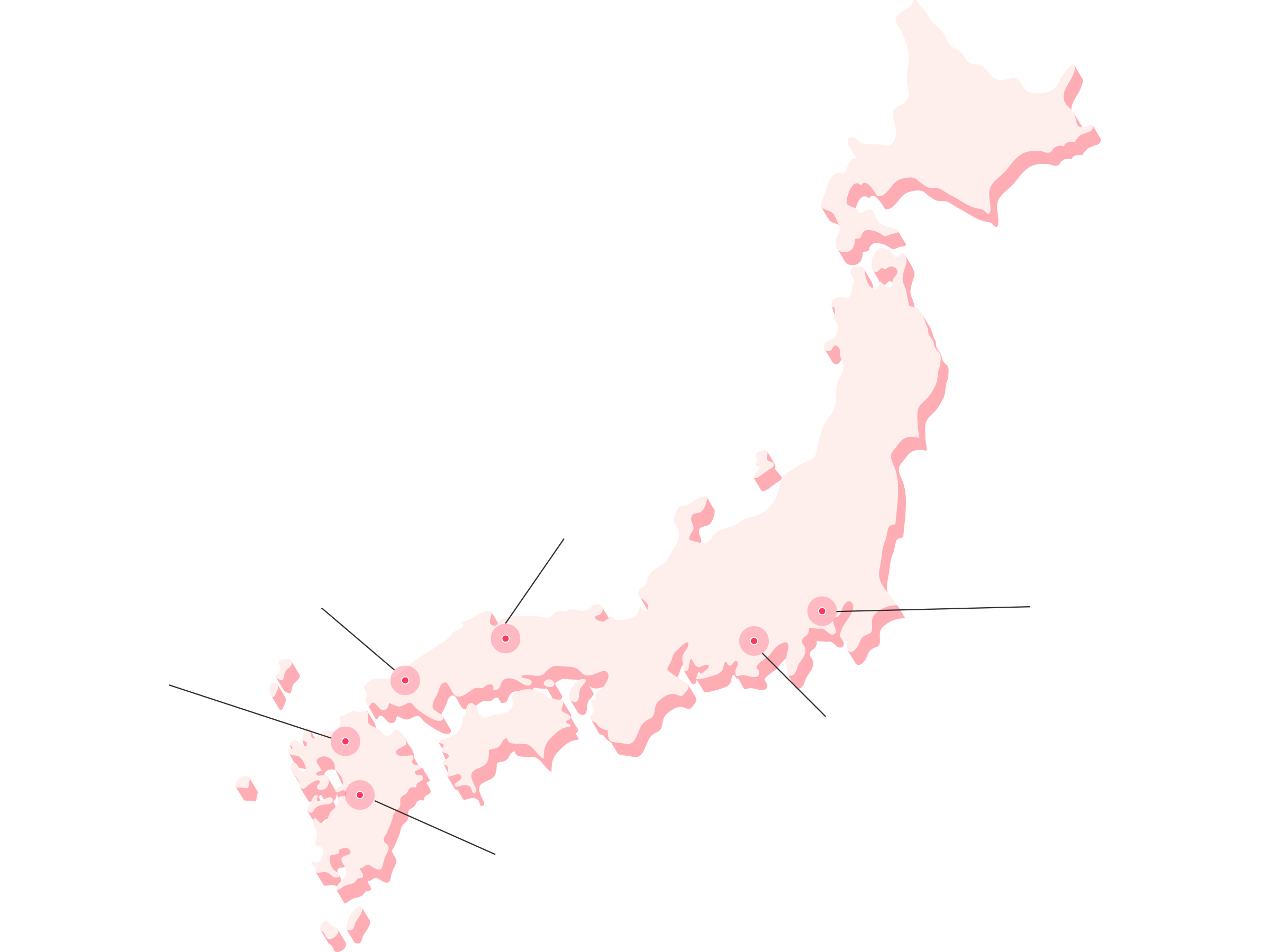 日本全国のJRS拠点エリアイメージ